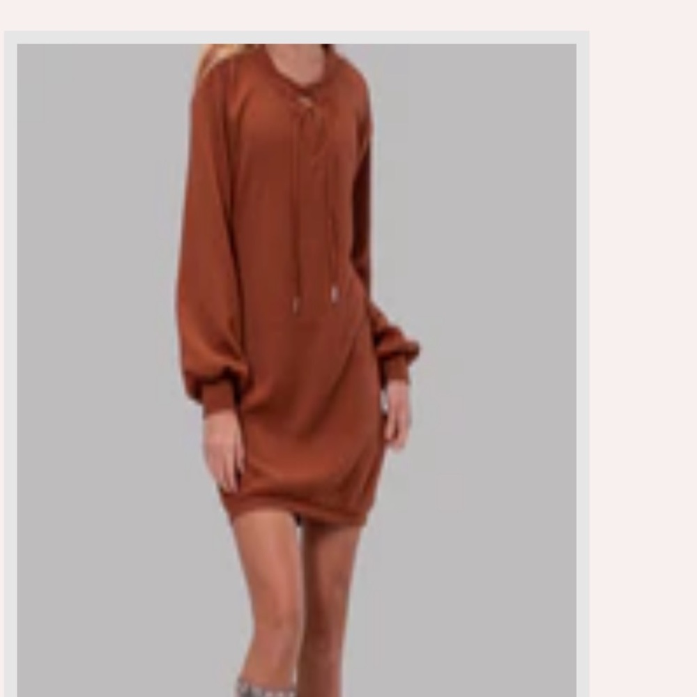 Women’s brown sweater dress